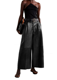 Maarte pant in leather - Black