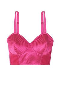Brassière Tattoo en satin - Pink Shocking