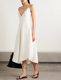 Robe Elaine à bretelles fines - Ecru