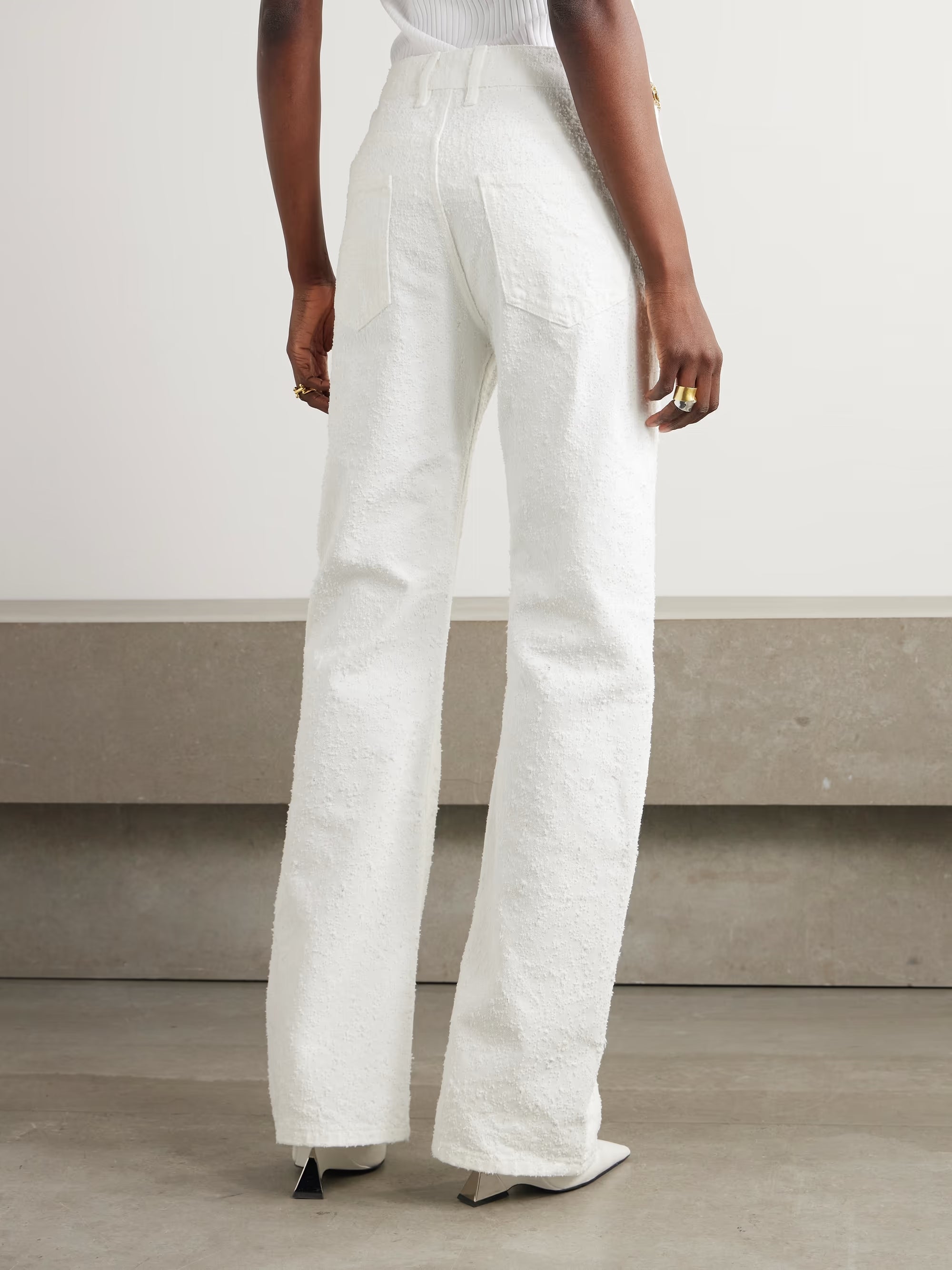 Off White Denim Pantalon - Off White Denim