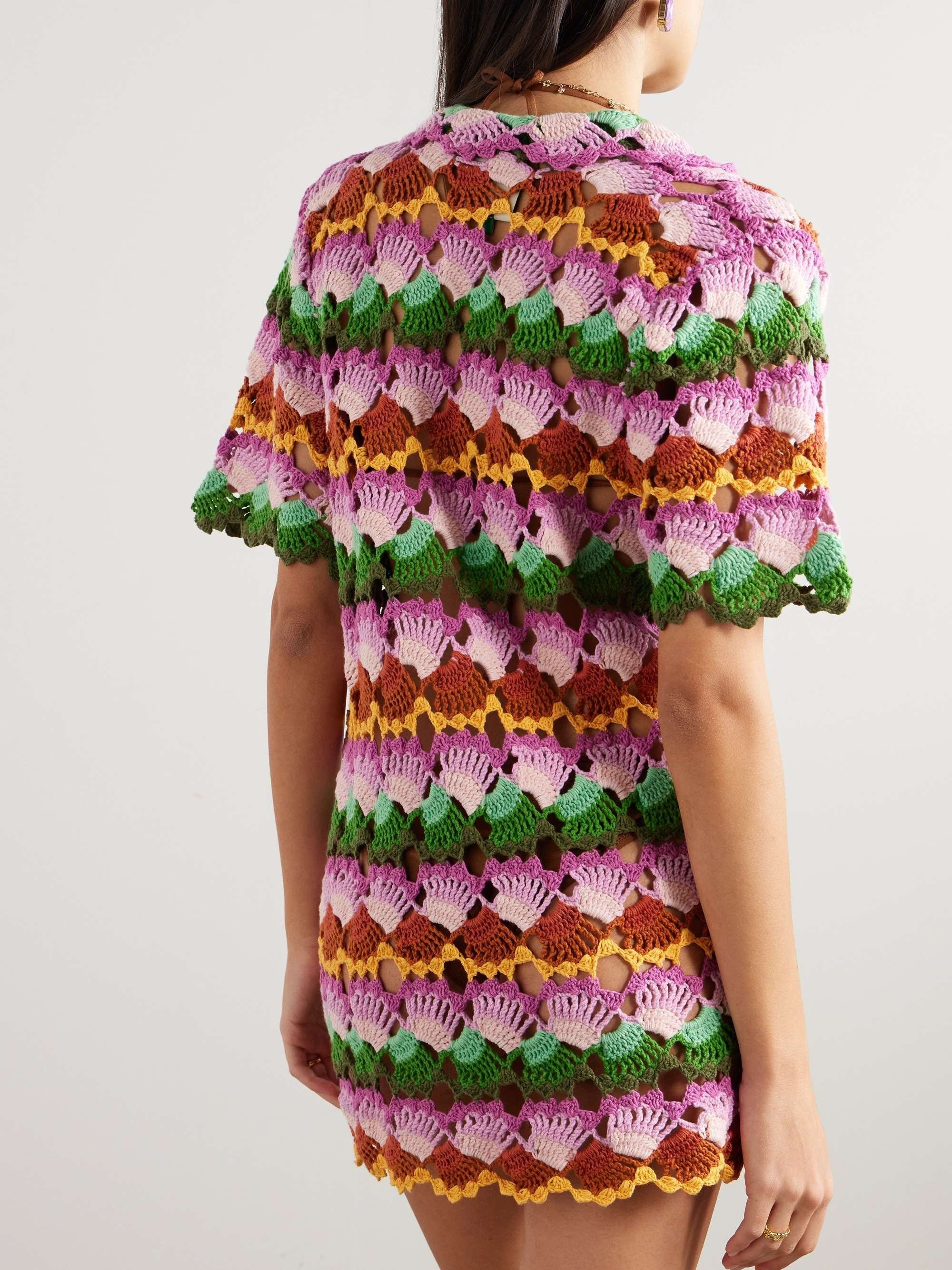 Robe courte Bananas en crochet - Multicolore