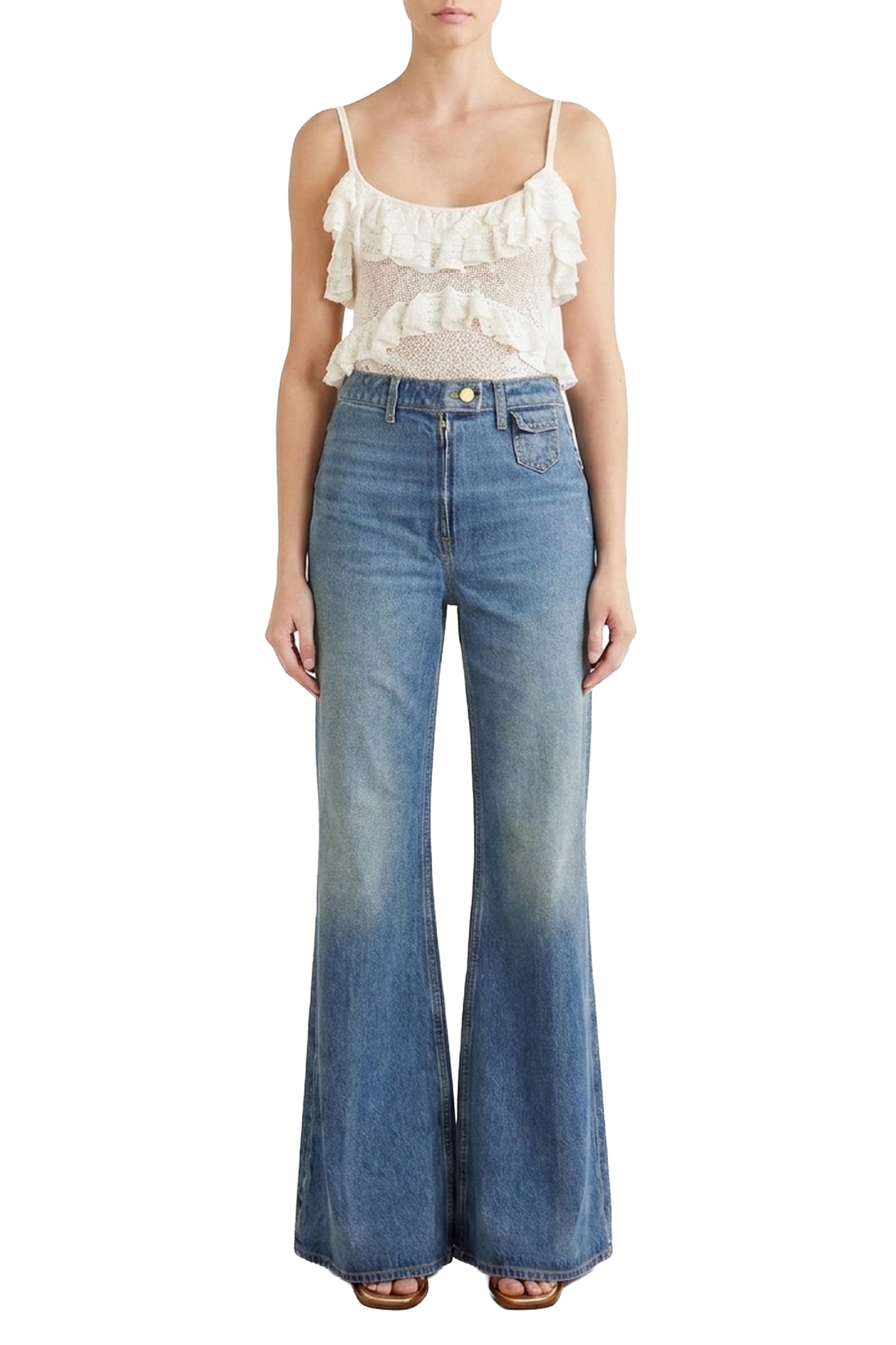 Jean Odelia taille haute à jambes larges - Danube