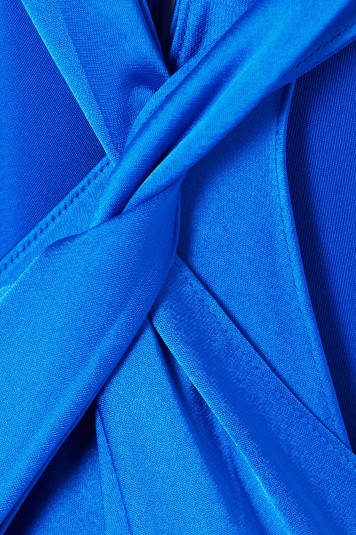 Robe longue Portico en satin - Celeste