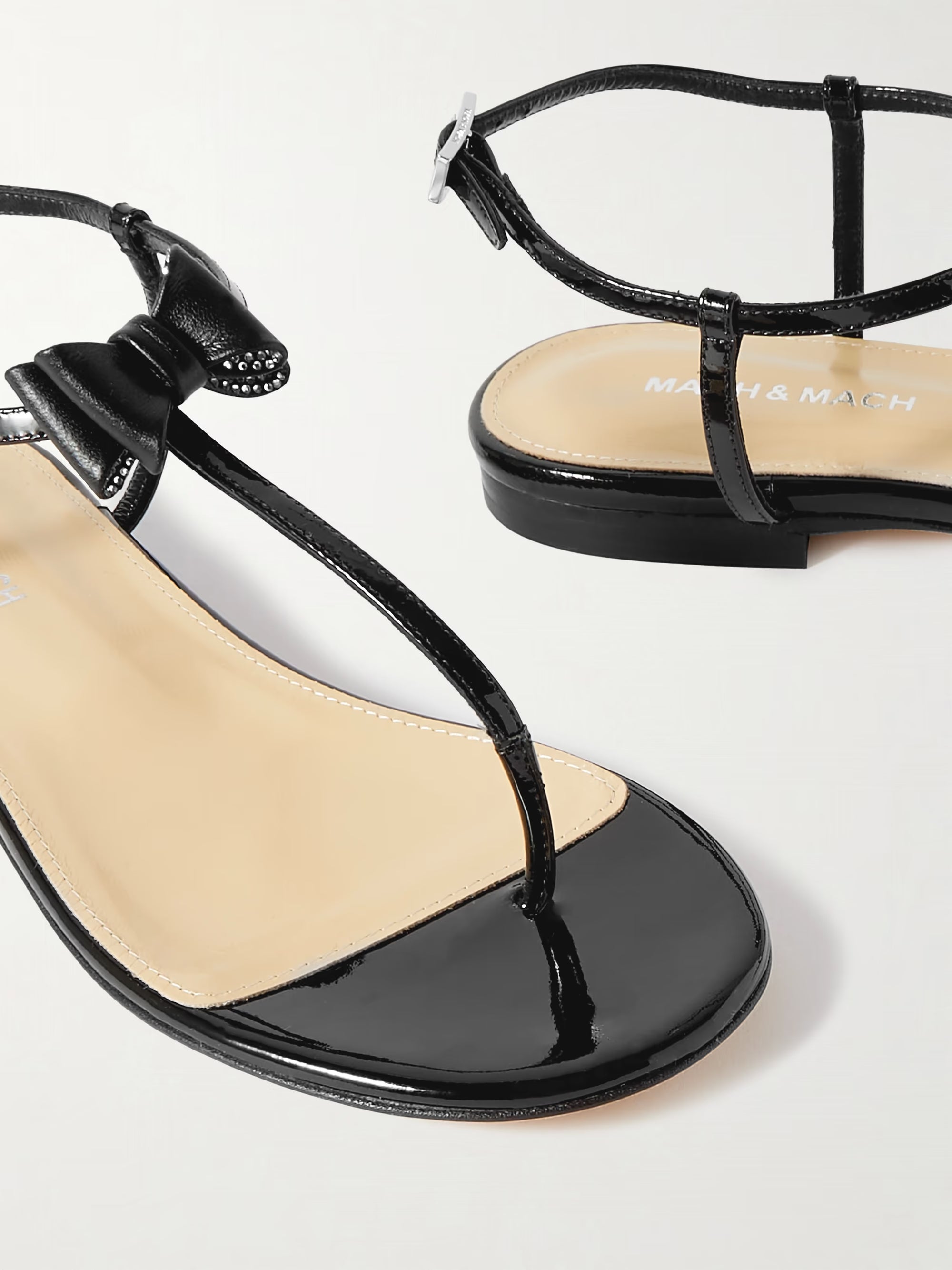 Petite Cadeau sandals in patent leather - Black