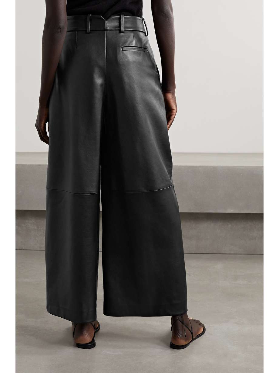 Maarte pant in leather - Black