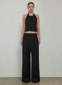 Backless Halter Top - Black