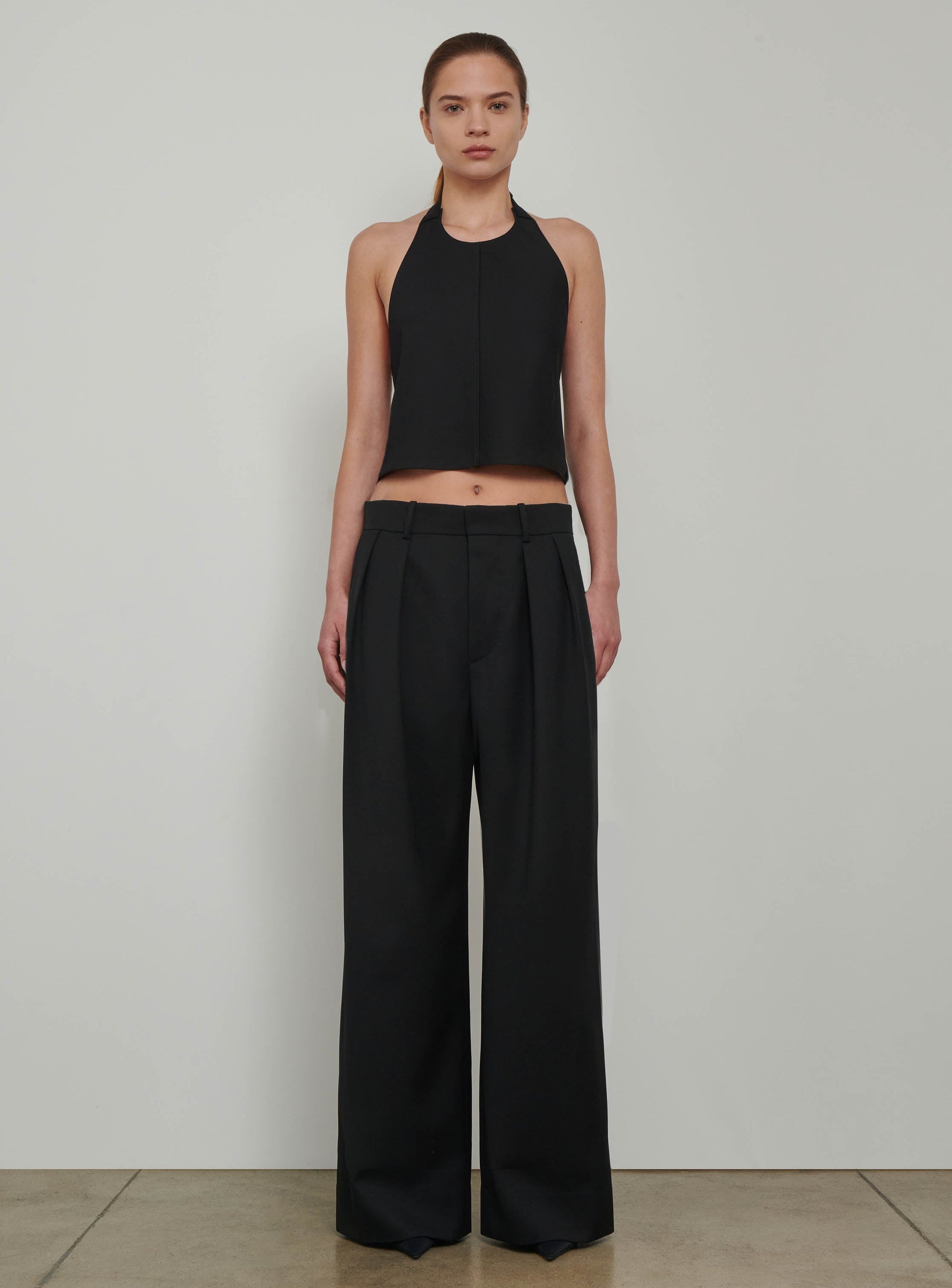 Backless Halter Top - Black