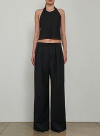 Backless Halter Top - Black