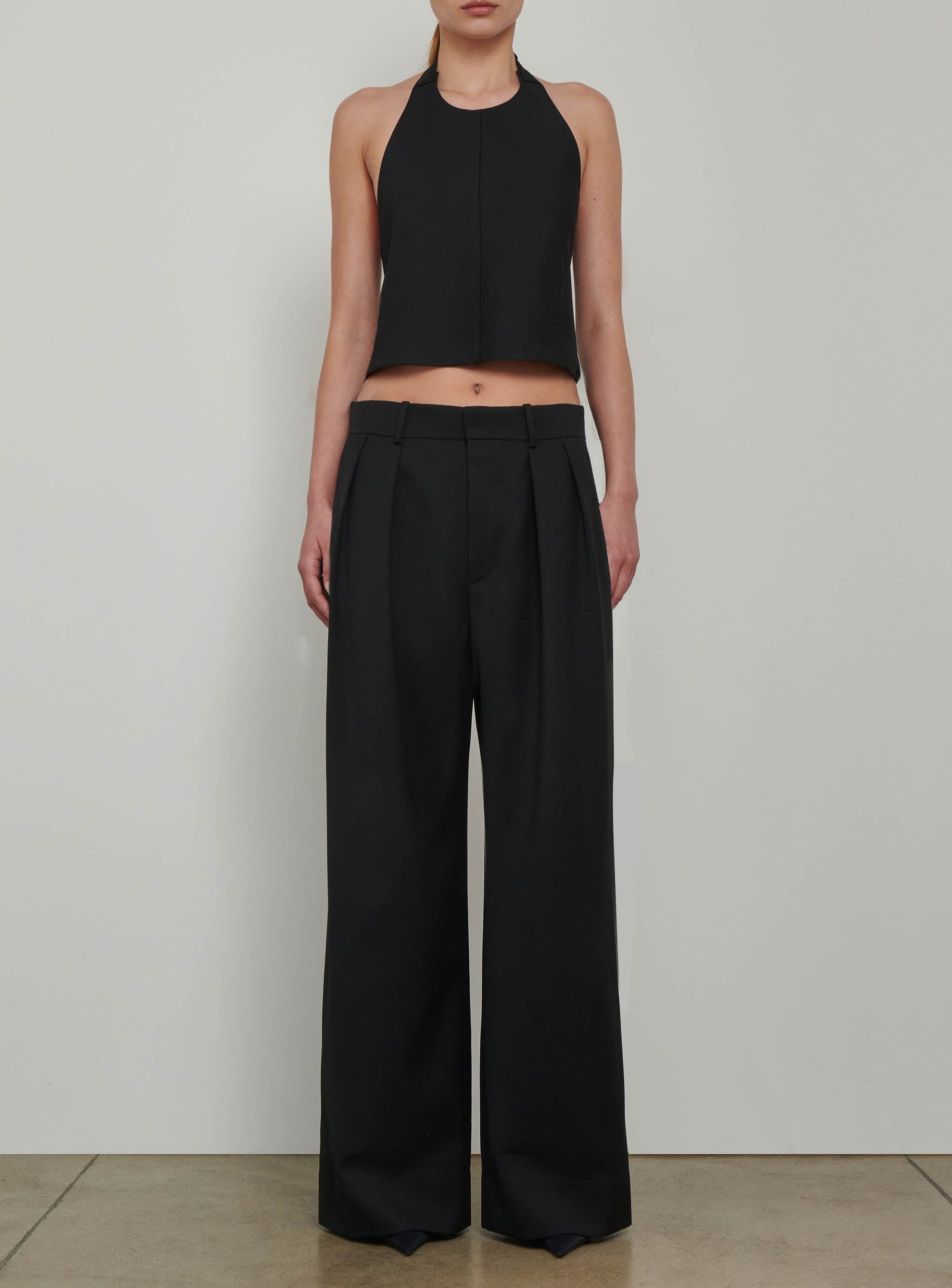 Backless Halter Top - Black