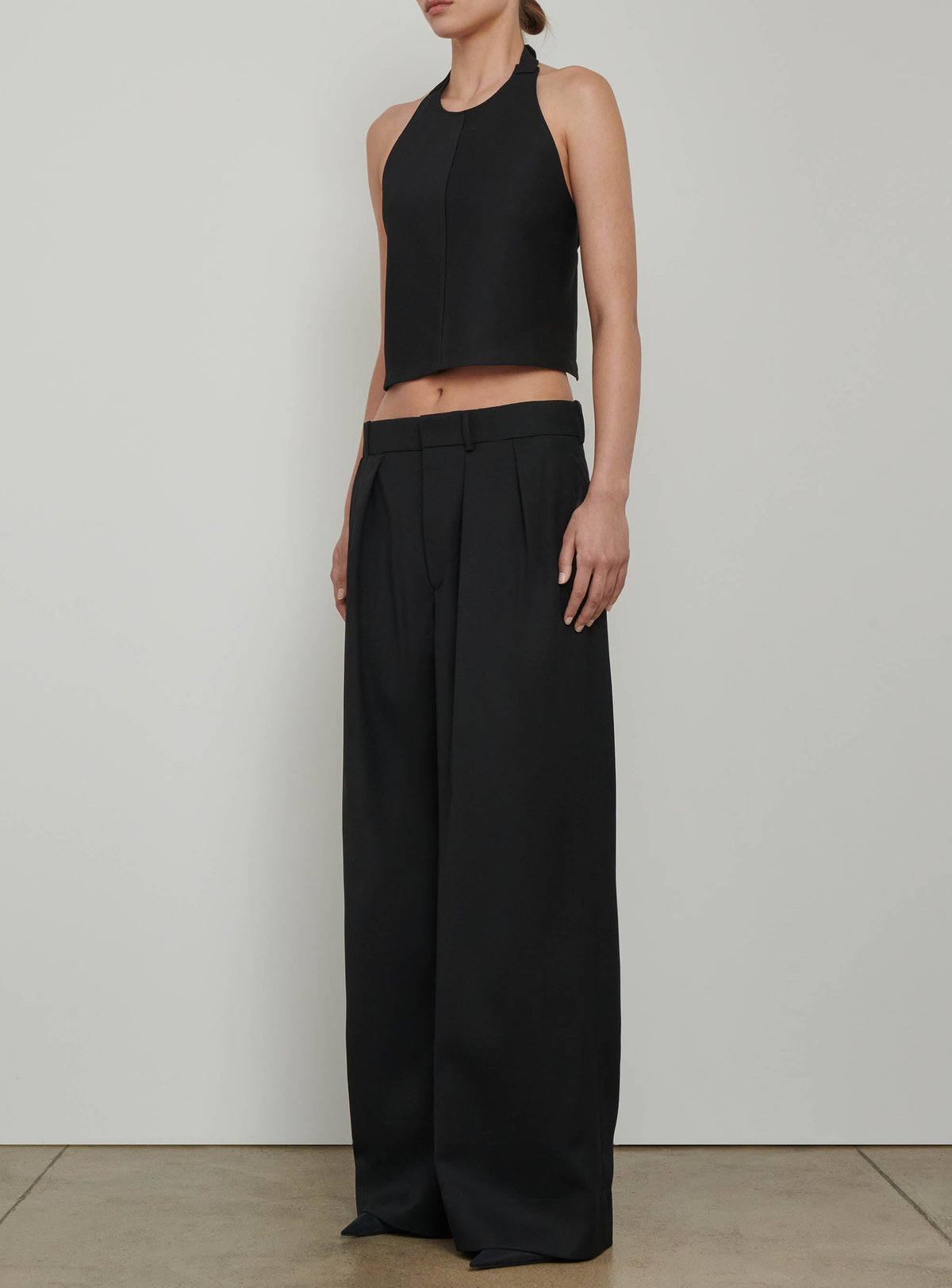 Backless Halter Top - Black