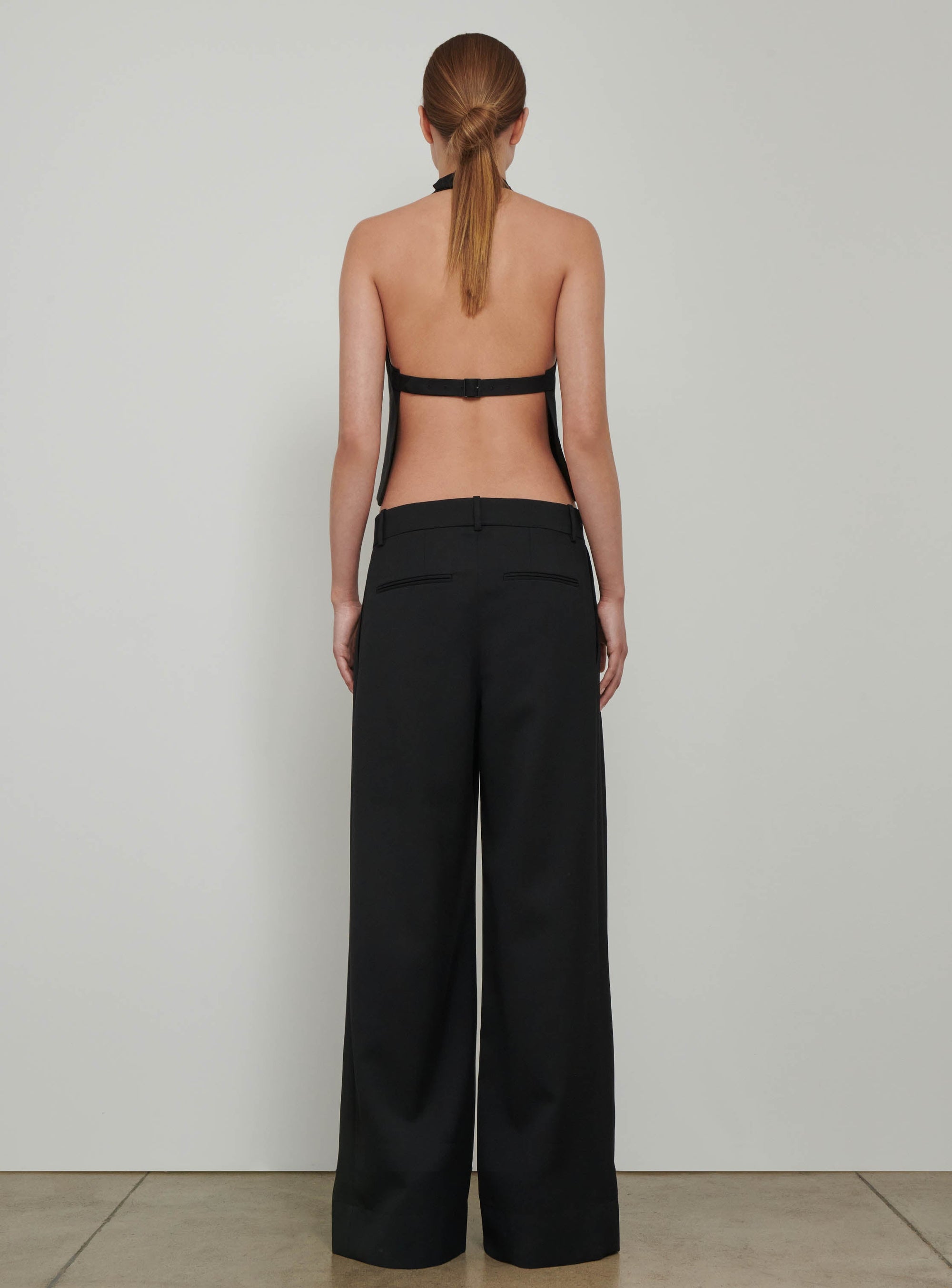 Backless Halter Top - Black