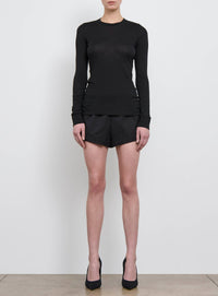 Fitted Long Sleeve Tee - Black