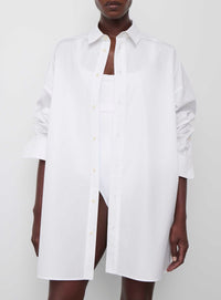 Oversize Shirt Dress Mini - White