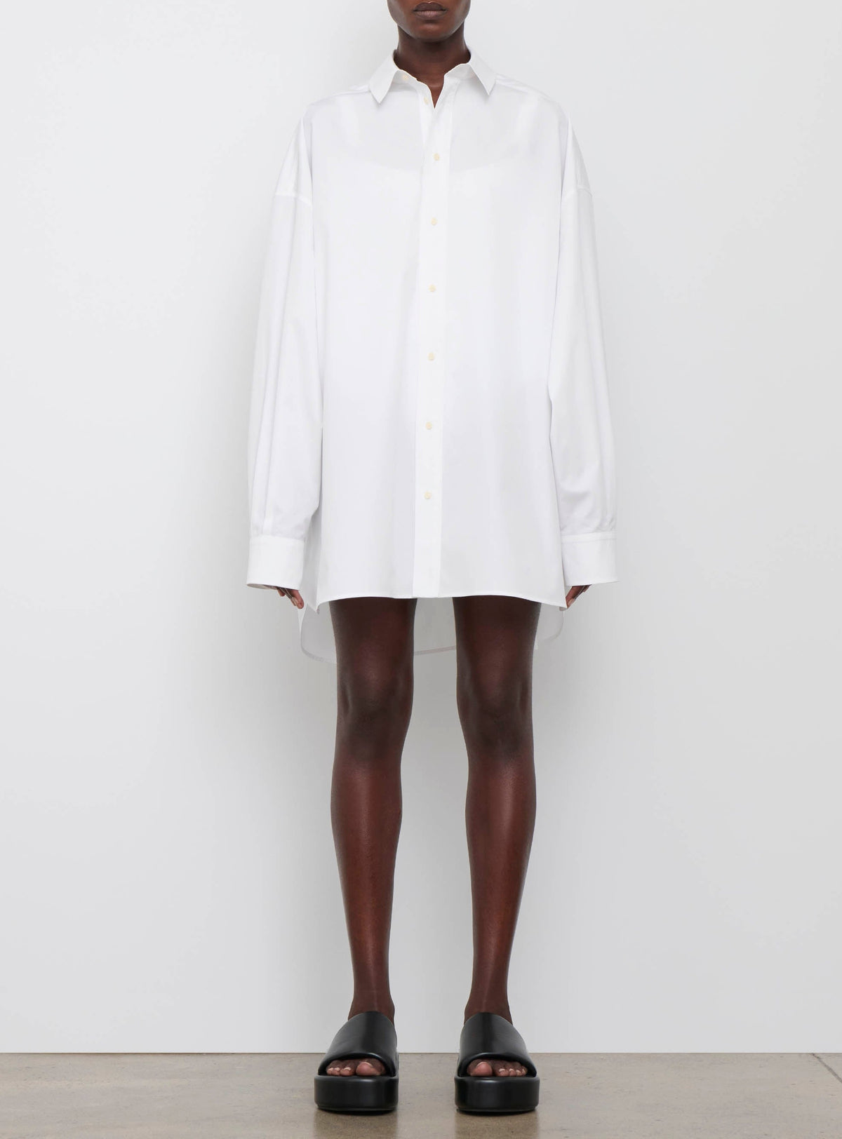 Oversize Shirt Dress Mini - White
