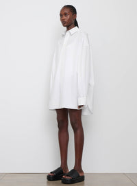 Oversize Shirt Dress Mini - White