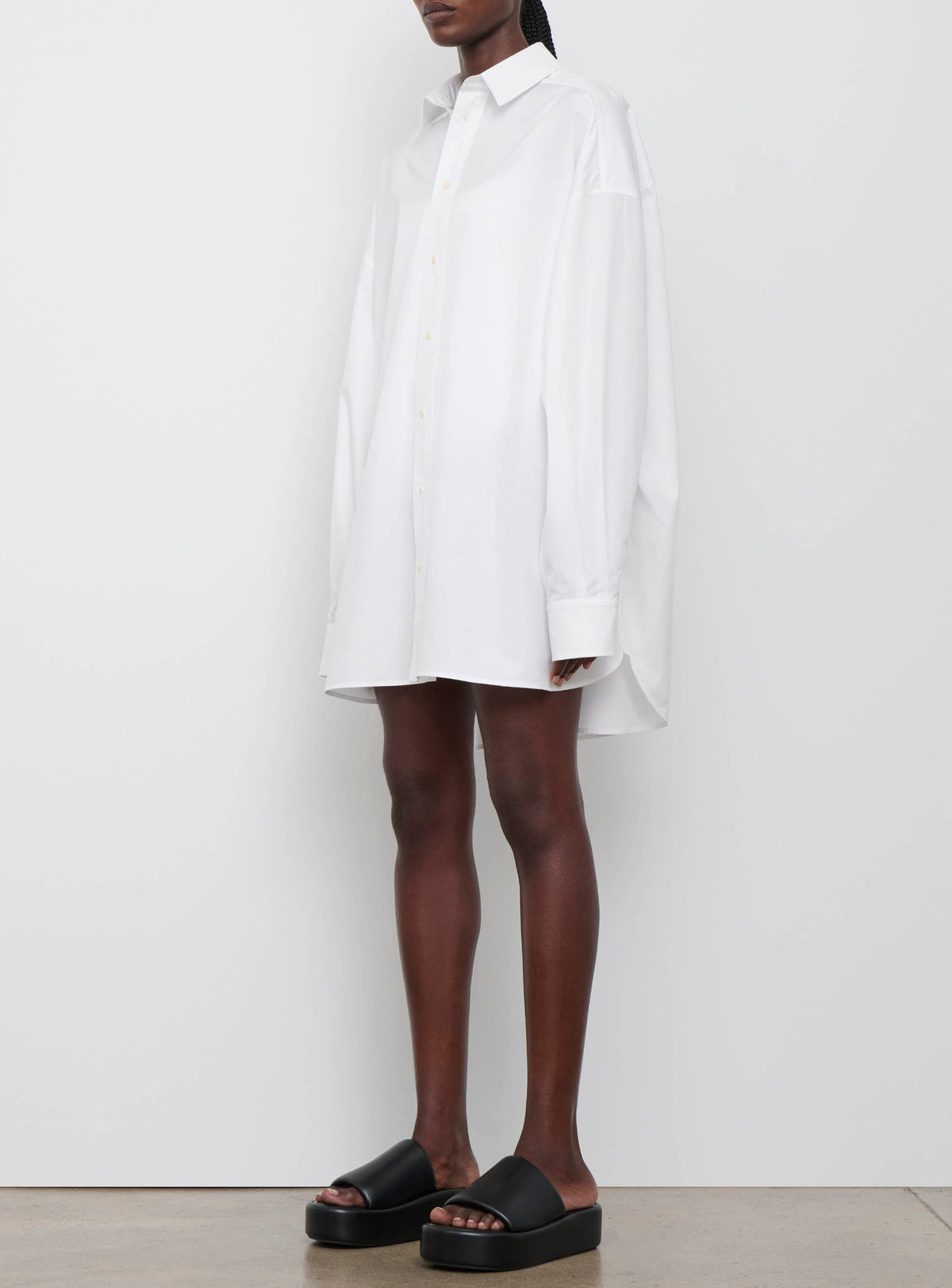 Oversize Shirt Dress Mini - White