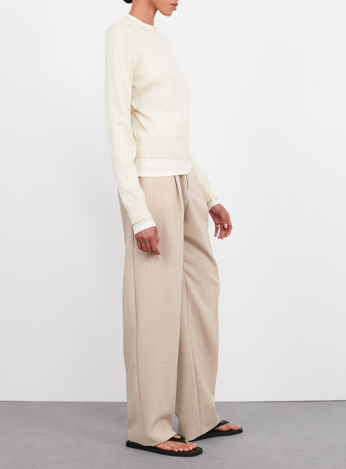 Fine Knit Sweater - Bone