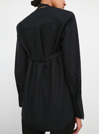 Layered Halter Shirt - Black