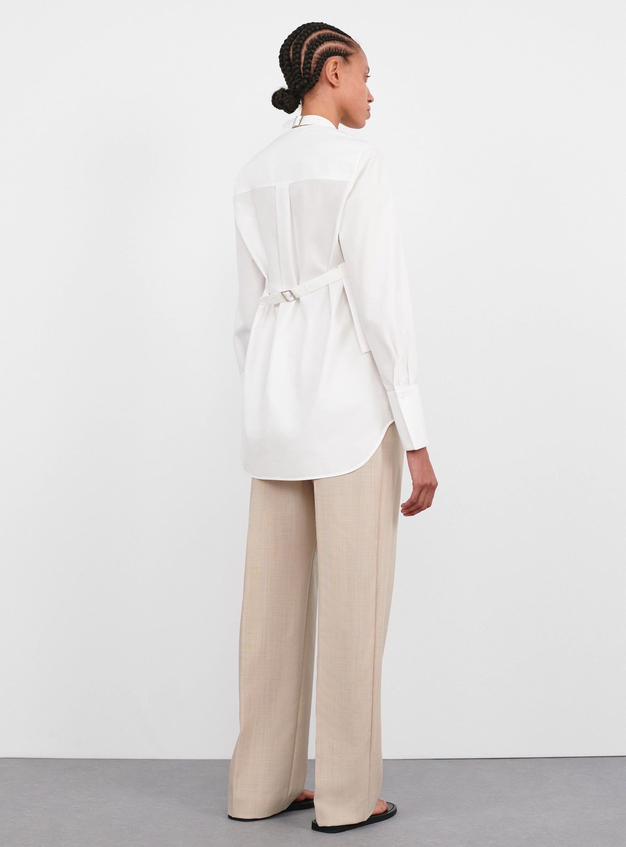 Layered Halter Shirt - White