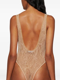 Lace Tank Bodysuit - Khaki