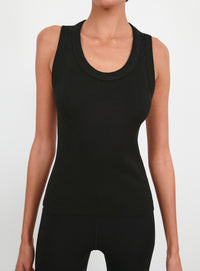 Scoop Neck Tank - Black