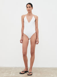 V-Neck Bodysuit - White