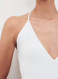 V-Neck Bodysuit - White