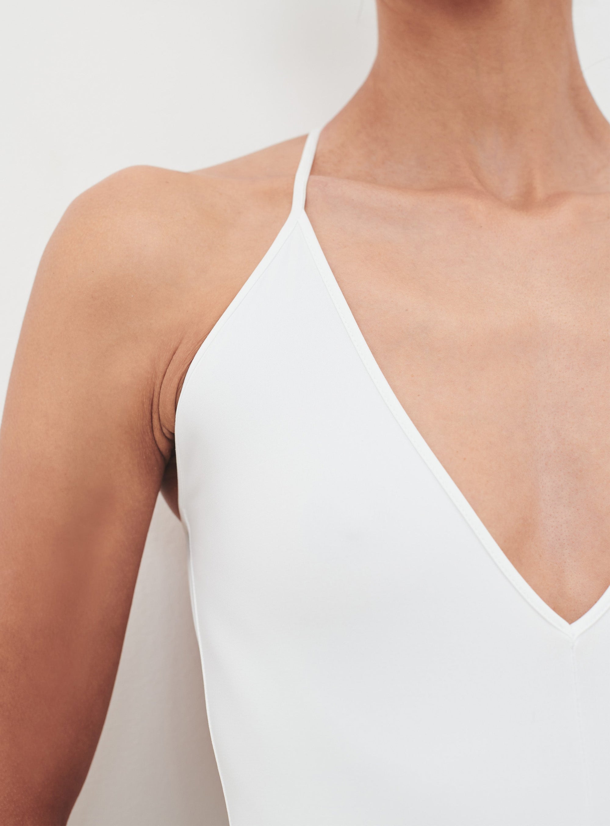 V-Neck Bodysuit - White