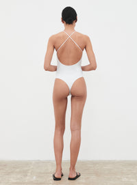 V-Neck Bodysuit - White
