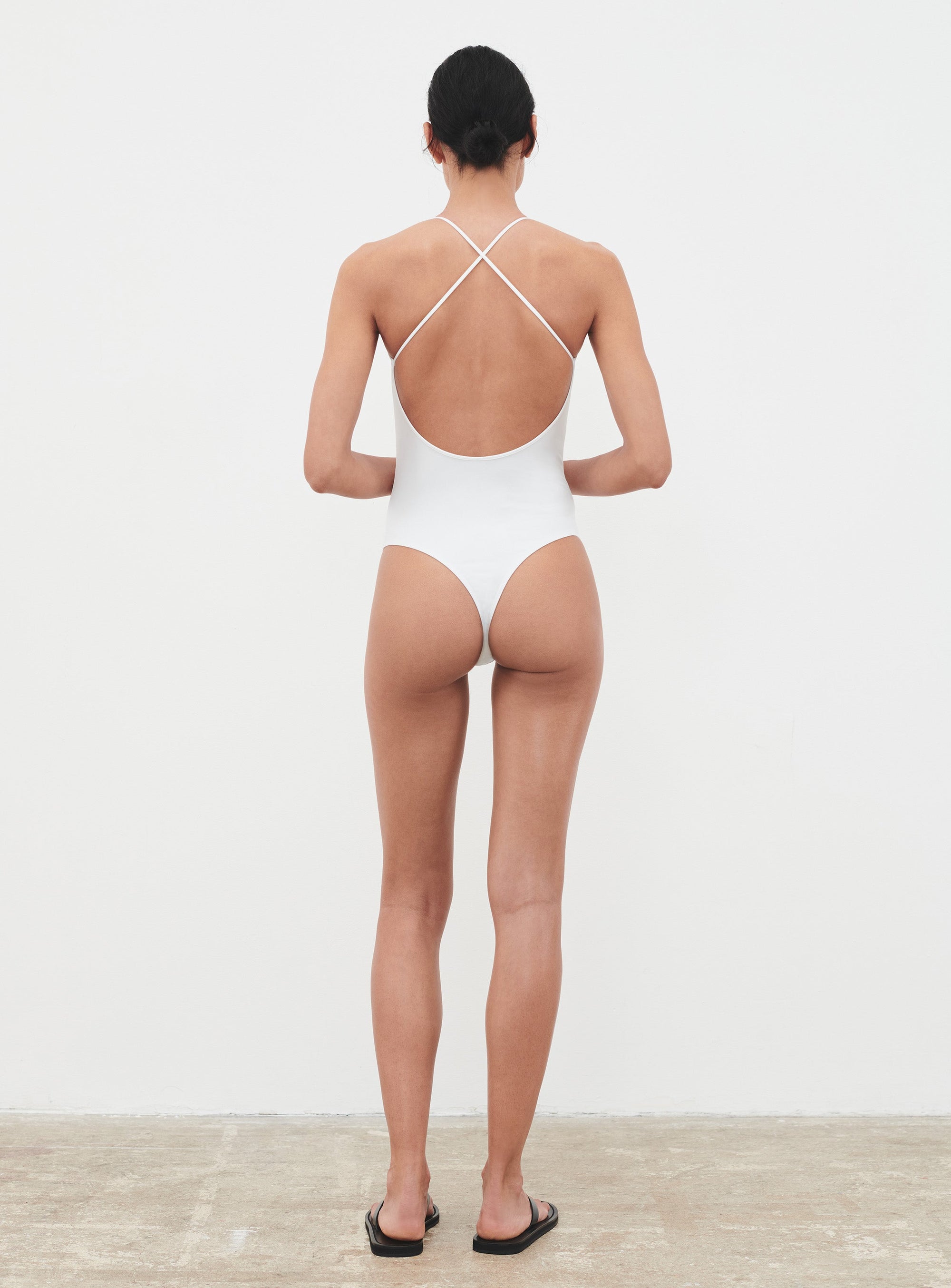 V-Neck Bodysuit - White