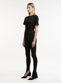 Side Zip Legging - Black