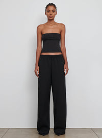 Semi Matte Track Pant - Black