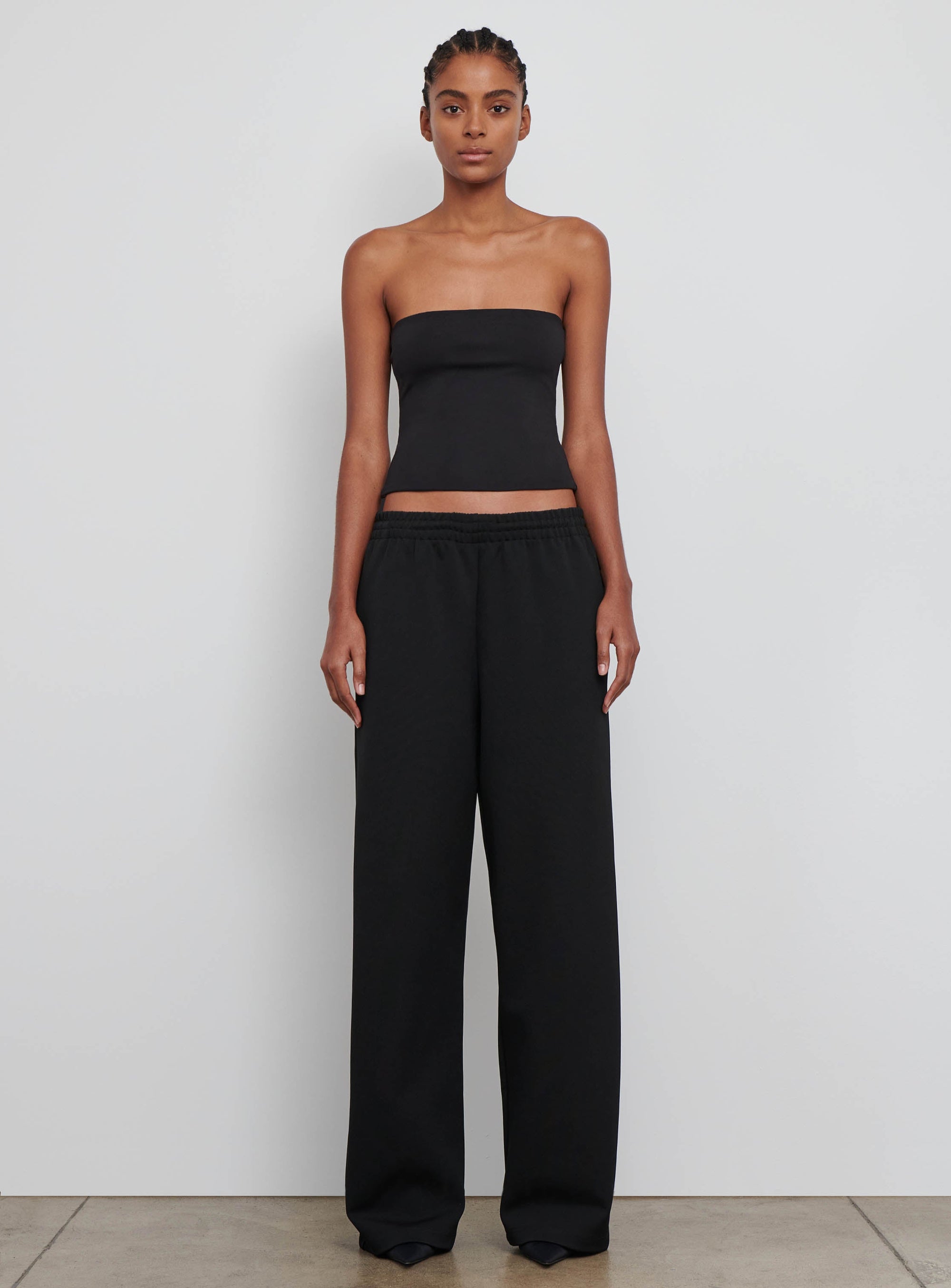 Semi Matte Track Pant - Black