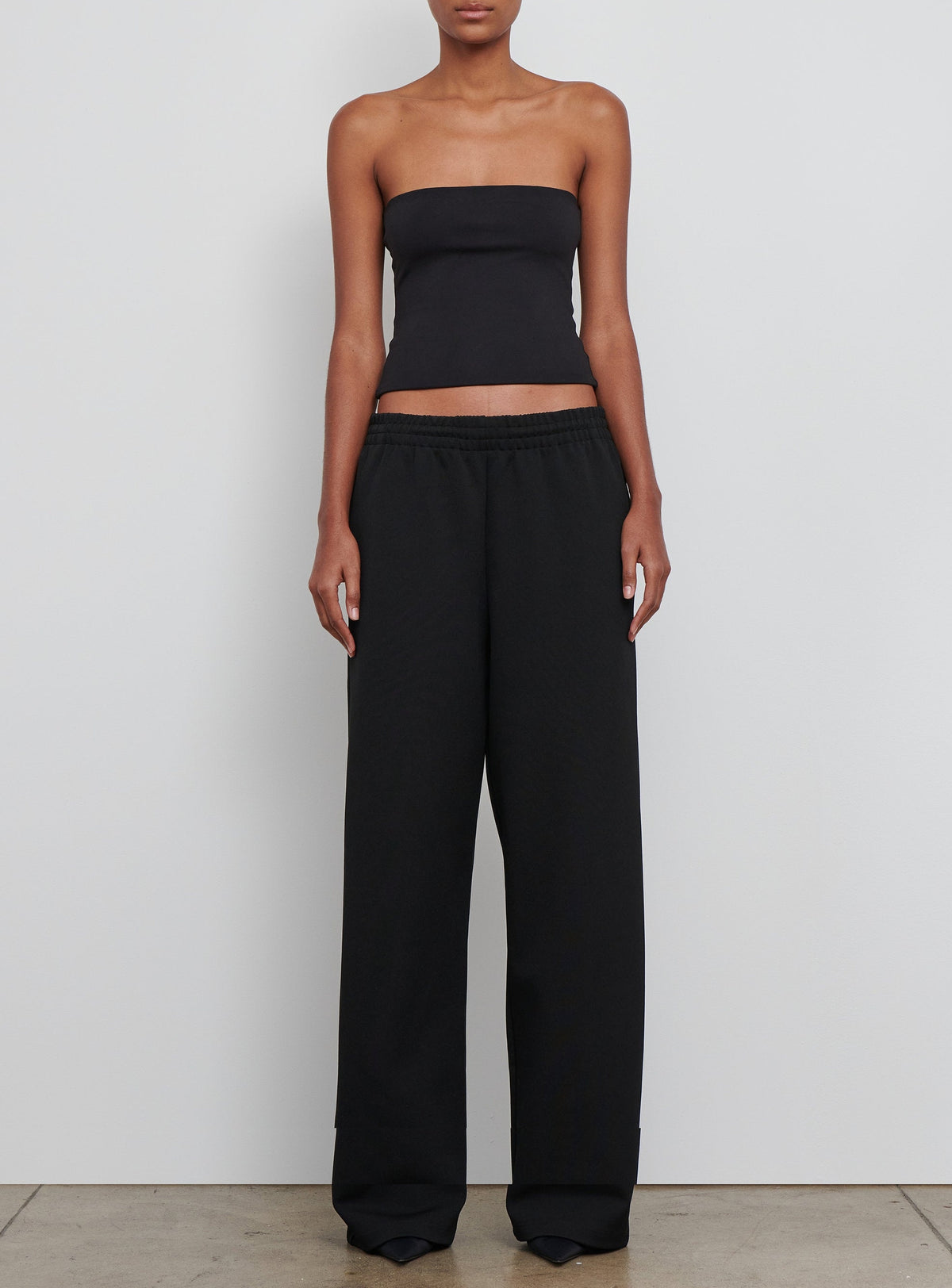 Semi Matte Track Pant - Black
