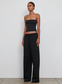 Semi Matte Track Pant - Black