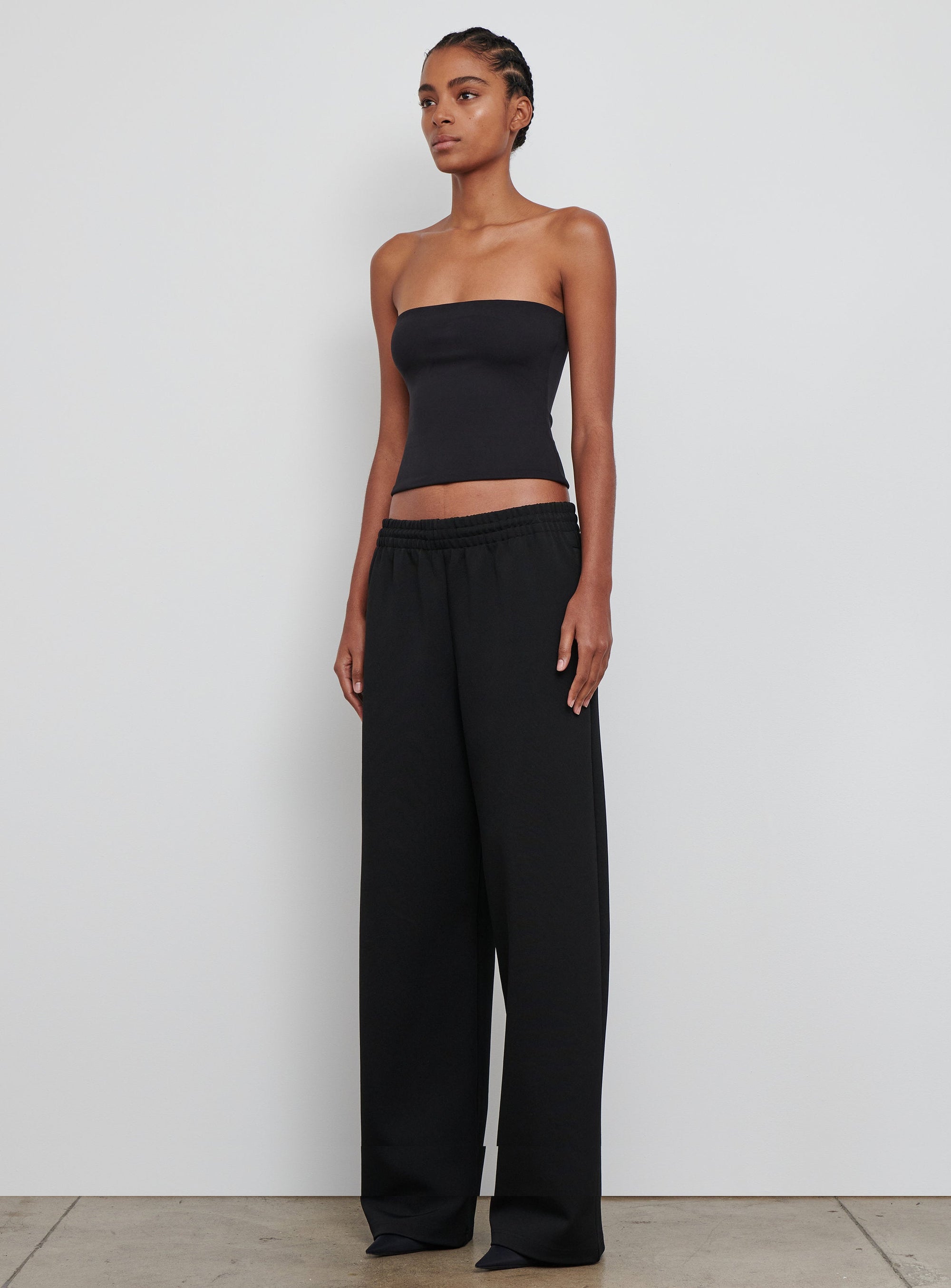 Semi Matte Track Pant - Black
