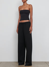 Semi Matte Track Pant - Black