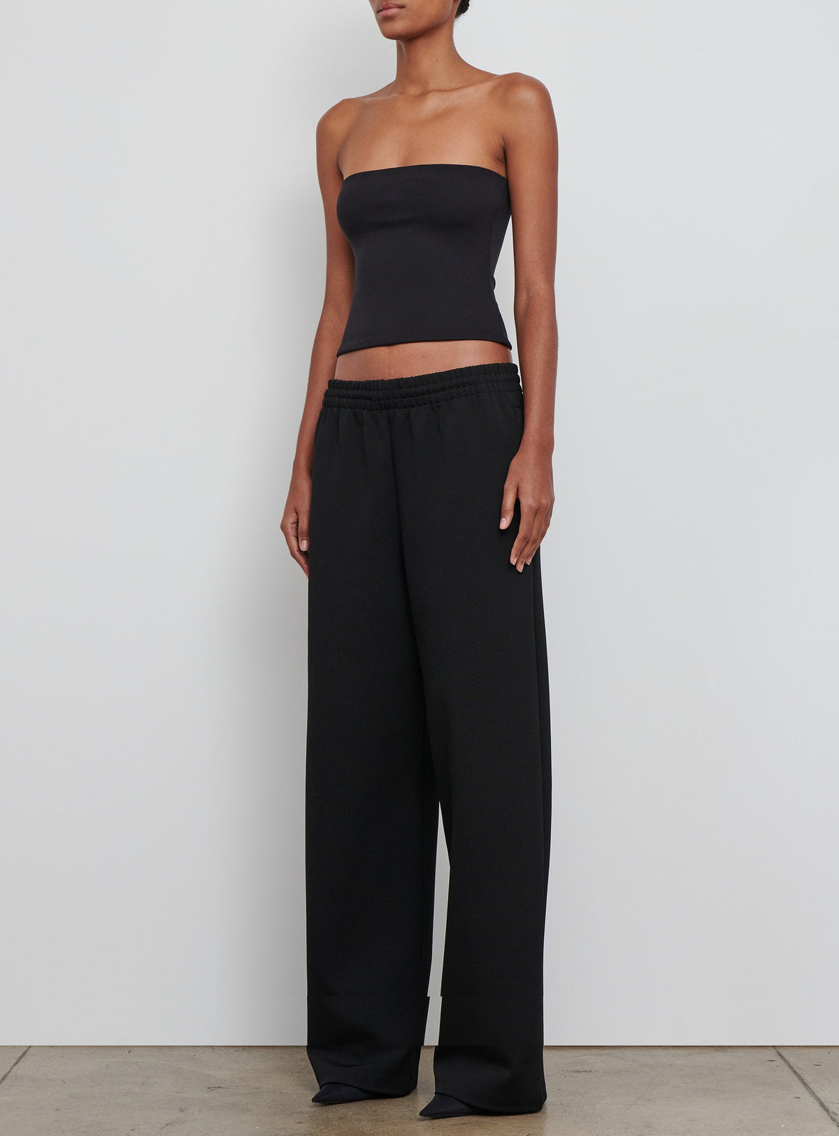 Semi Matte Track Pant - Black