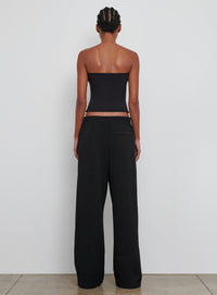 Semi Matte Track Pant - Black