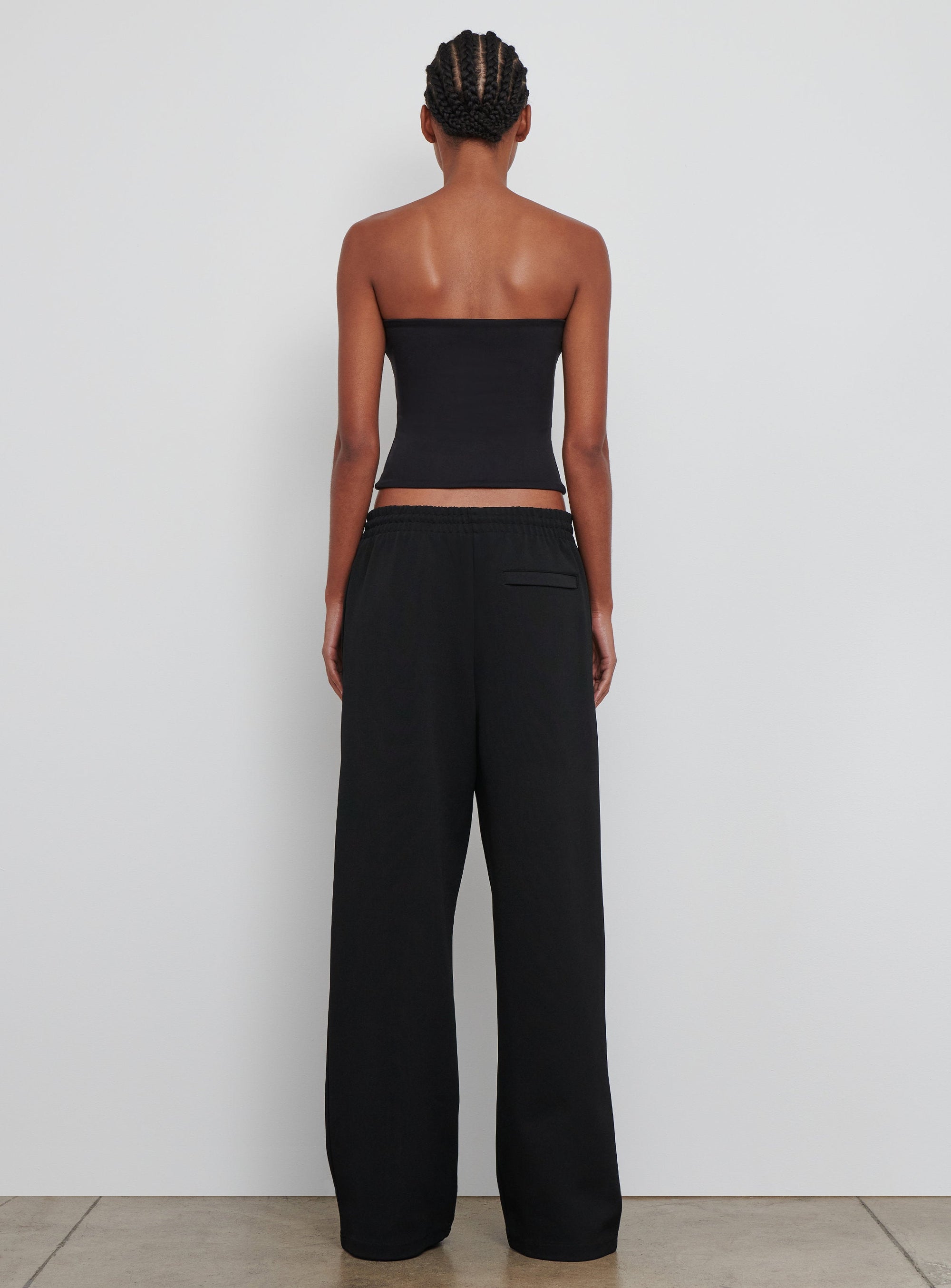 Semi Matte Track Pant - Black
