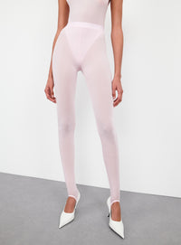 Sheer Stirrup Legging - Blush