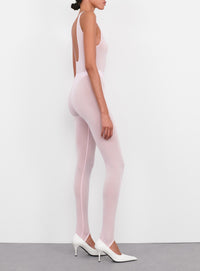 Sheer Stirrup Legging - Blush