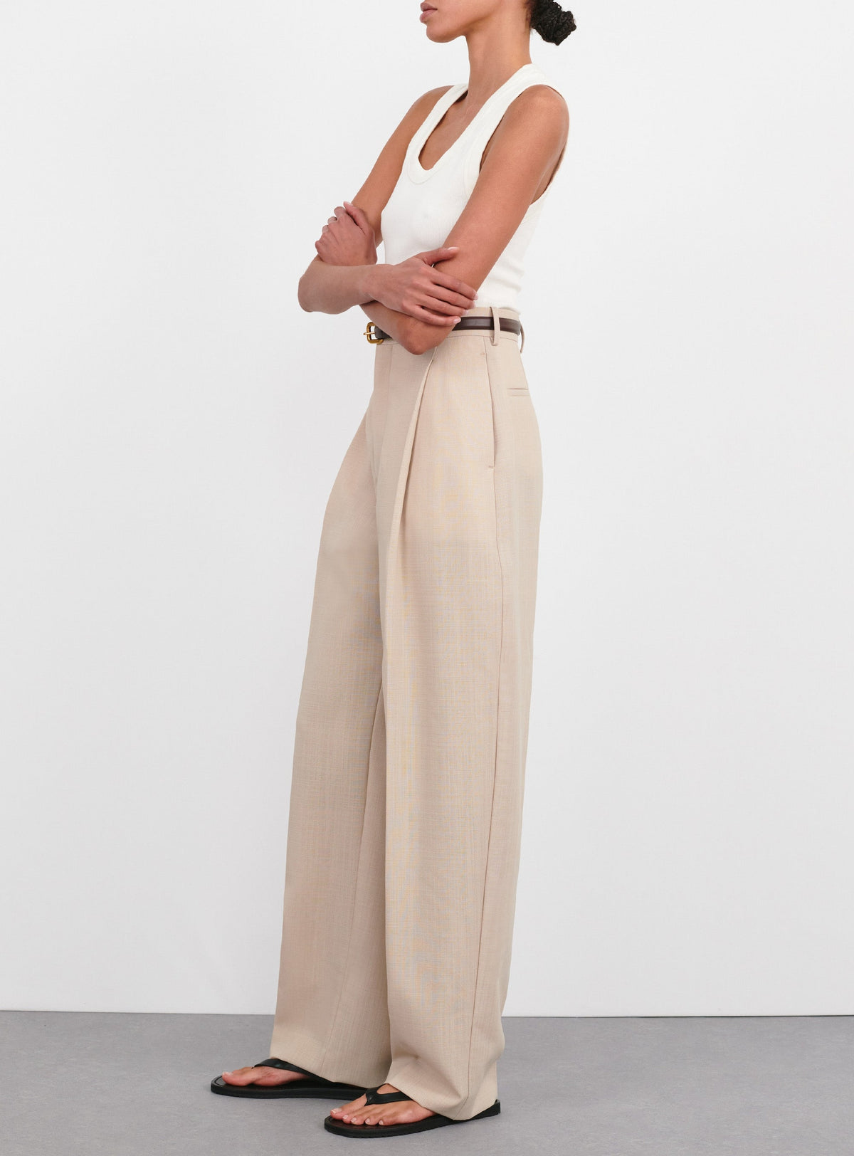 Light Mid Rise Trouser - Sand