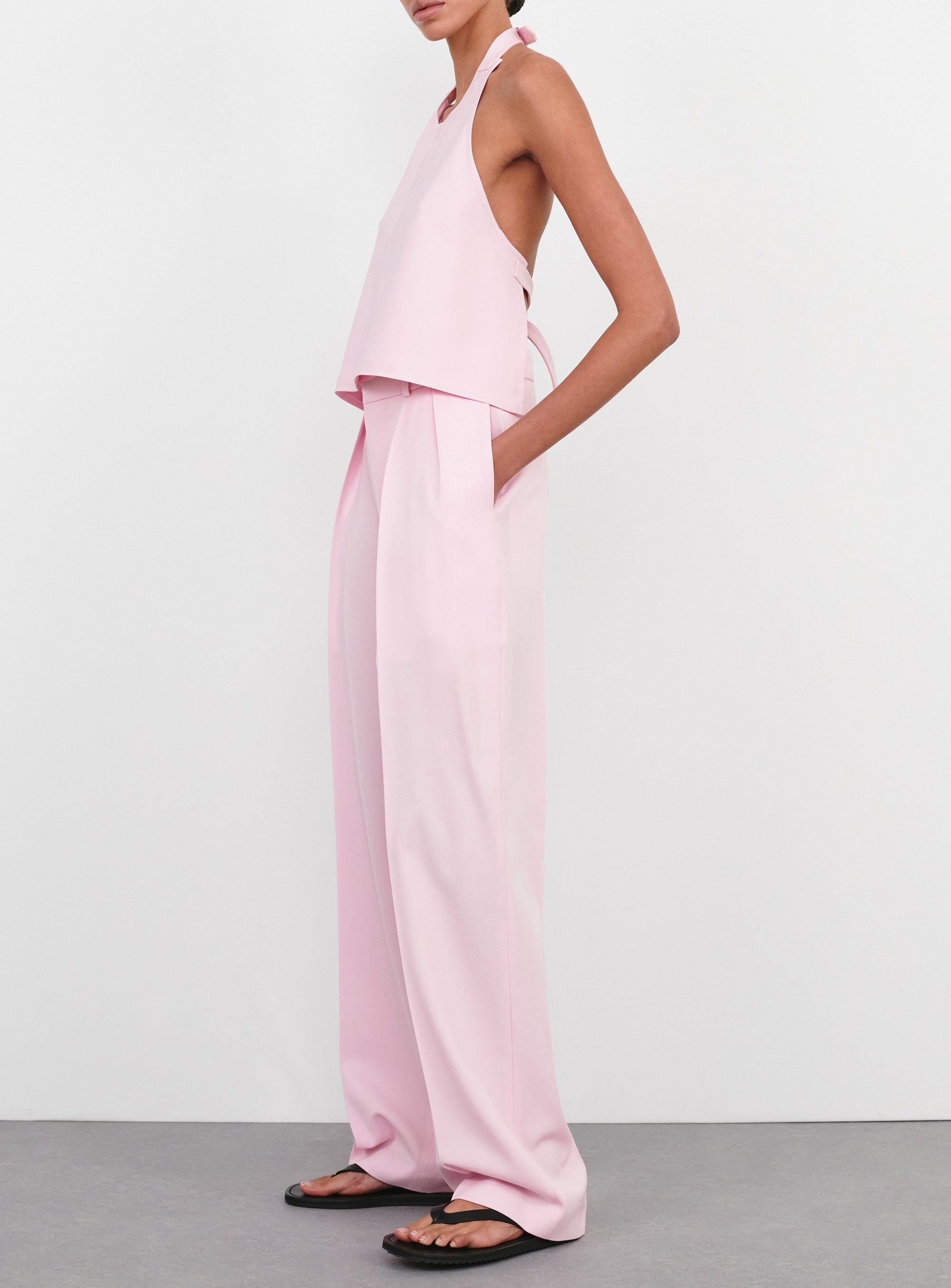 Tapered Low Rise Trouser - Blush