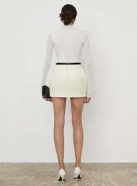 RHW Sculpted Skirt Mini - Ivory