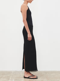 Layered Column Skirt - Black
