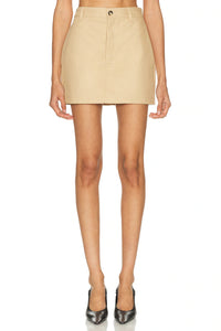 Drill Mini Skirt - Khaki