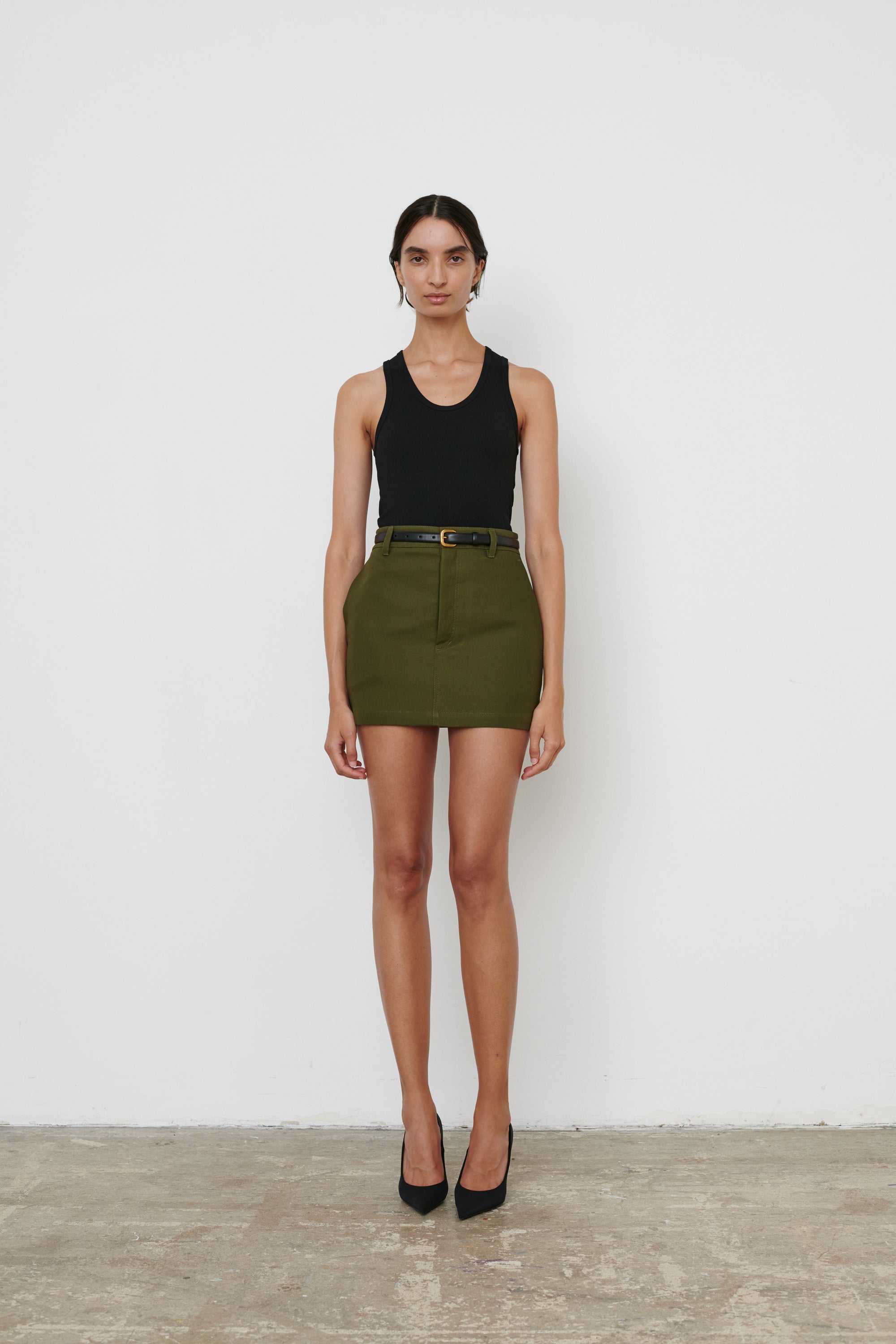 Drill Mini Skirt - Military