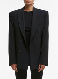 Double Breasted Blazer - Black
