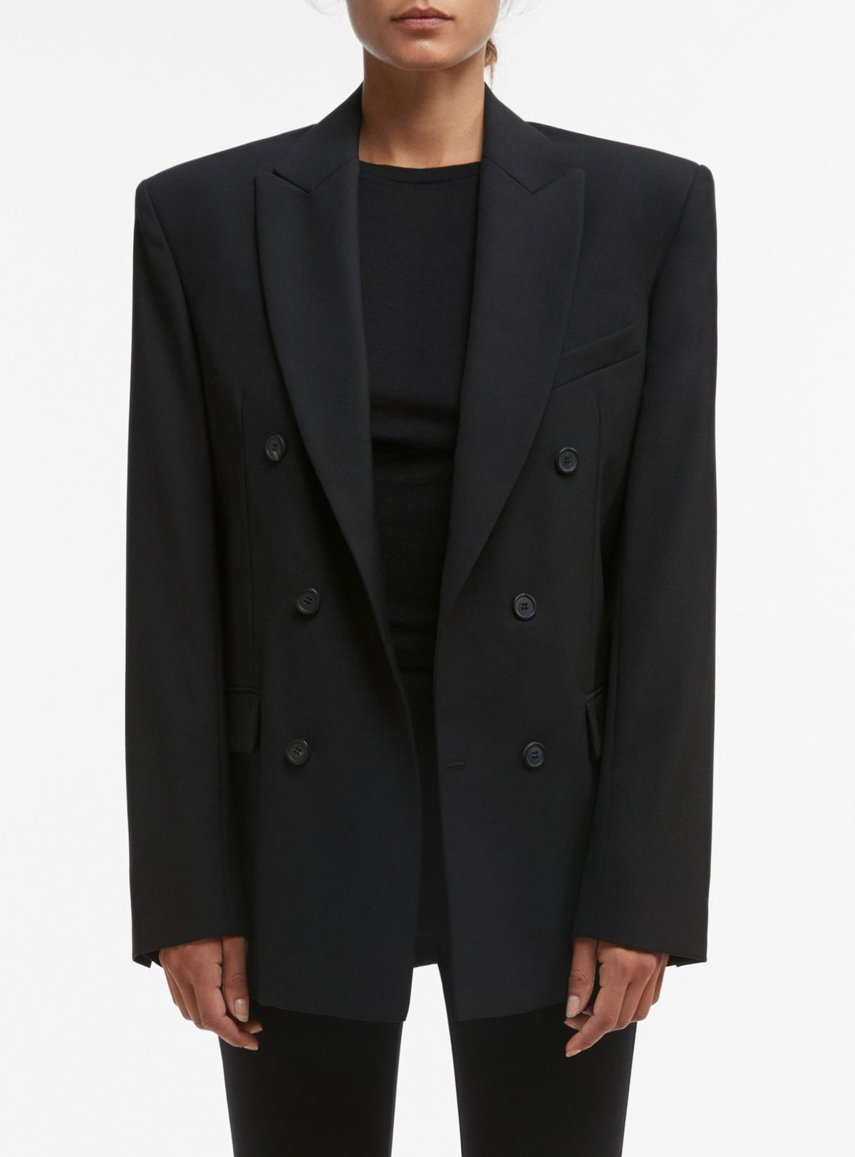 Double Breasted Blazer - Black